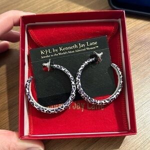 Kenneth Jay Lane earrings animal print